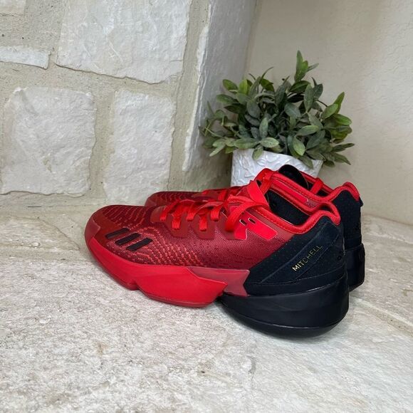 Adidas D.O.N. Issue 4 Red/Black sneakers sz 7 - Picture 6 of 11